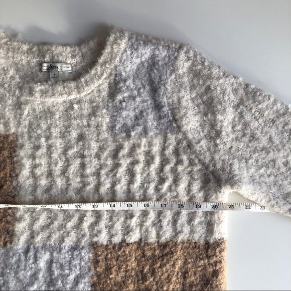 Bass Womens Boucle Cable Knit Colour Block Sweater - Picture 11 of 13